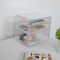 Martha Stewart Brody Set of 2 Plastic Stackable Office Desktop Organizer Boxes, Single Drawer & 2 Drawers, 6x7.5in BE-PB3315-2-CLR-MS - alternate 1